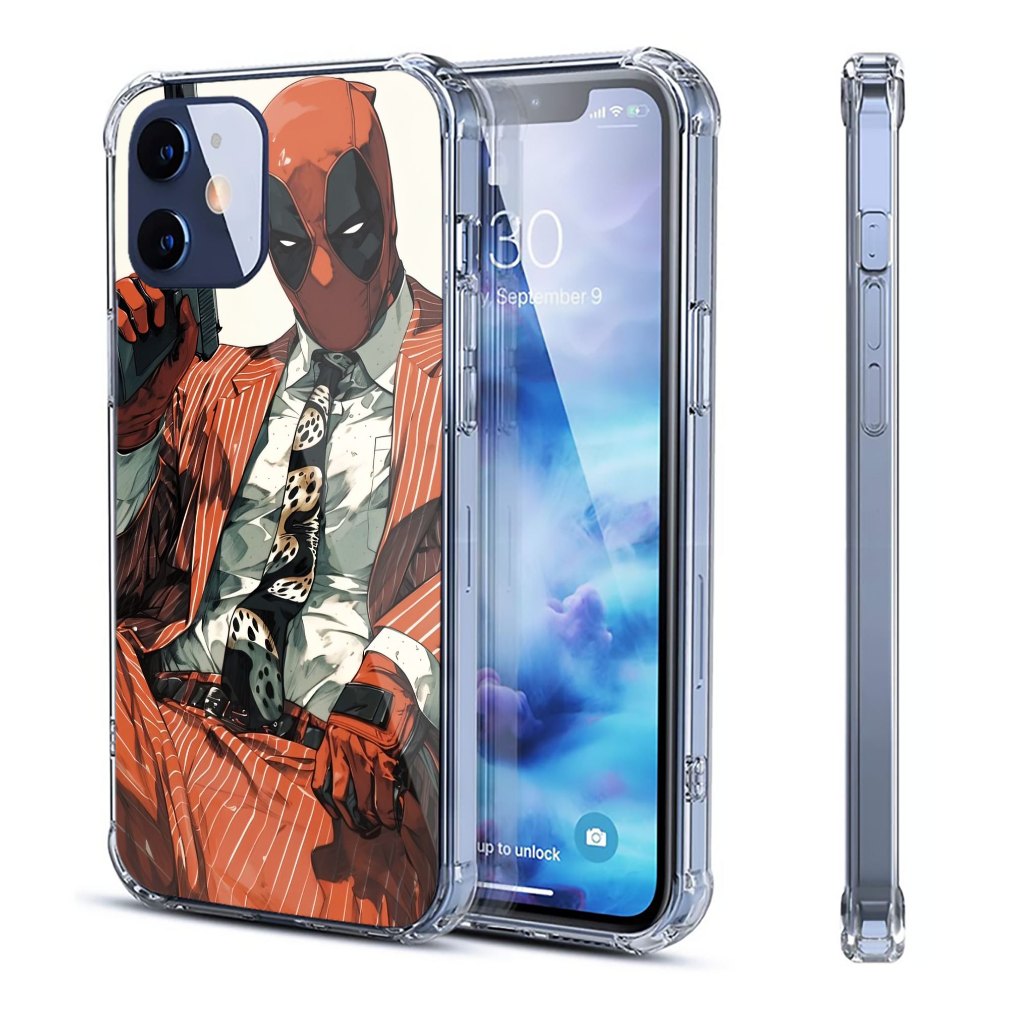 （画像用） Deadpool デッドプール 【iPhone 12シリーズ対応】透明スマホケース（クリアソフトケース）